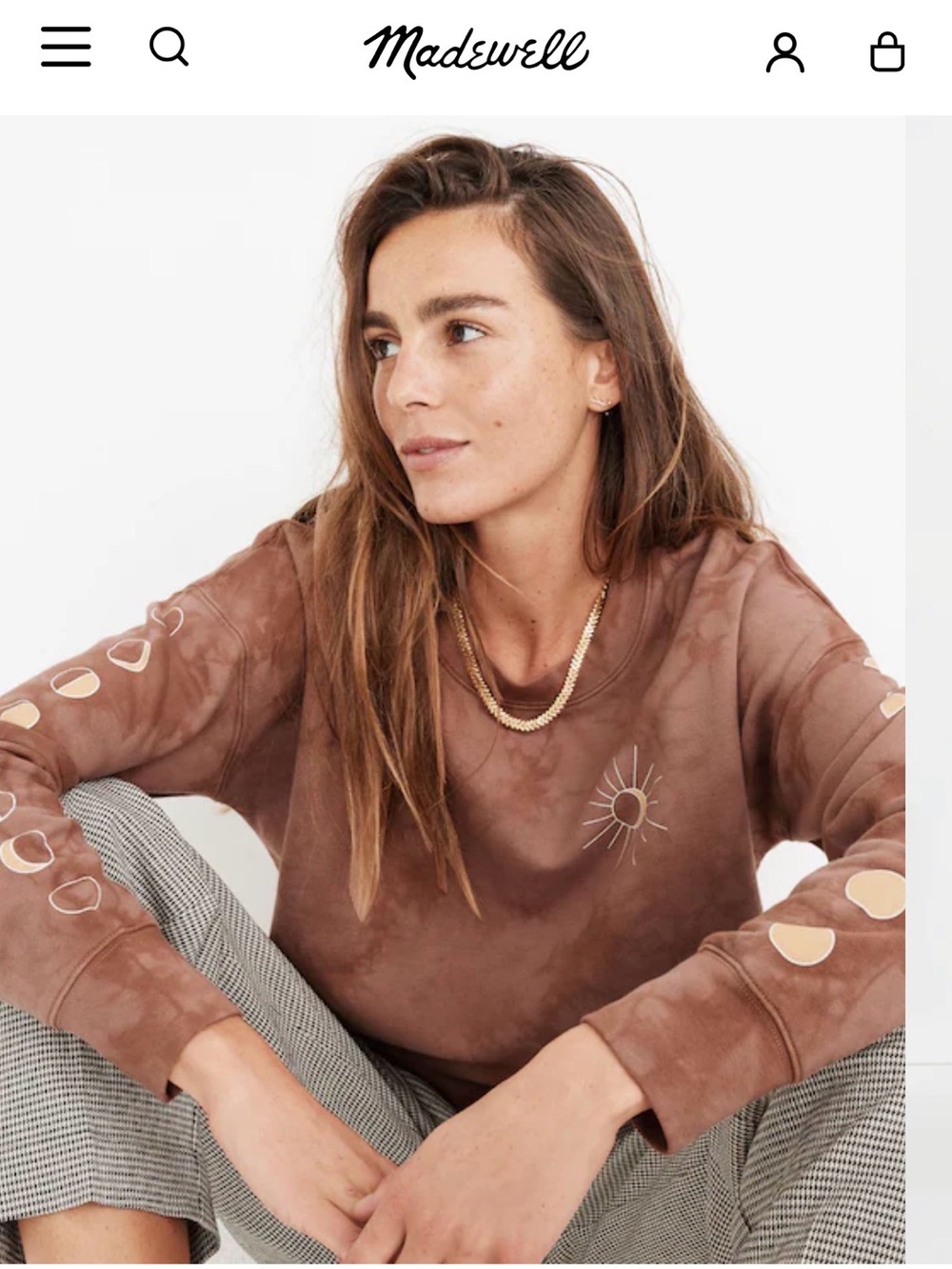 Madewell Moonphase Graphic Tie-Dye Sweatshirt XS
